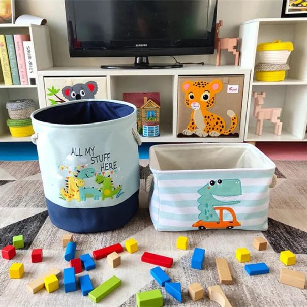 KINDER HOME Sklopiva kutija za odlaganje igračaka i odeće plava - GH-KK01