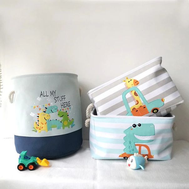 KINDER HOME Sklopiva dečija korpa za igračke ili odeću plava - GH-KK04