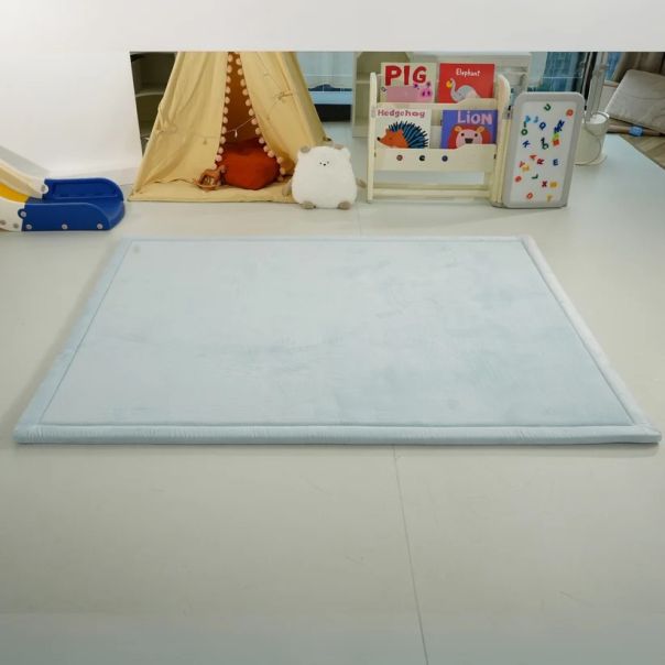 Dečiji tepih sa memorijskim efektom KINDER HOME LOLA, 150x200 cm, debljina 3,5 cm,vodootporni ,plava - EP3235174