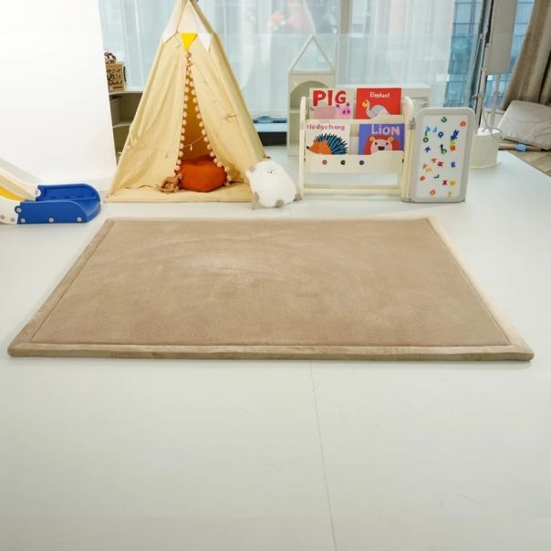 Dečiji tepih sa memorijskom penom KINDER HOME LOLA, 150x200 cm, debljina 3,5 cm, vodootporni , bež - EP3235176