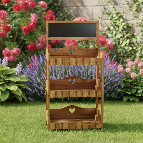 Baštenska polica sa tablom, 55 x 30 x 113 cm - GI8445393556154