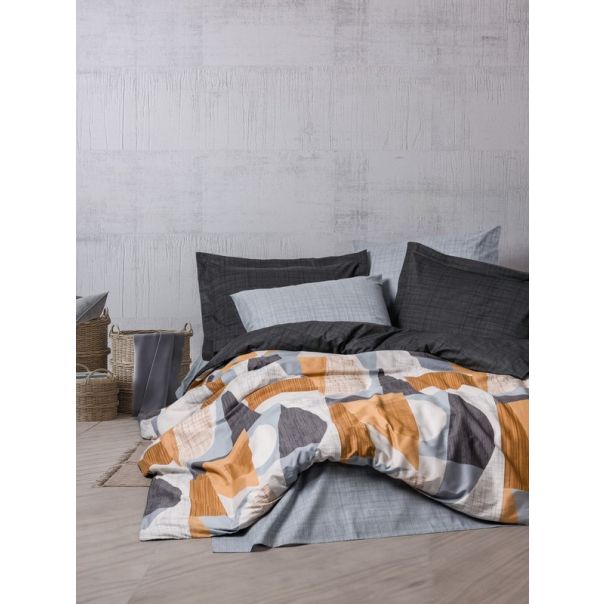 DEKOR DOM Komplet posteljina CB Ranforce double Modern, Giorno Gri - 042369