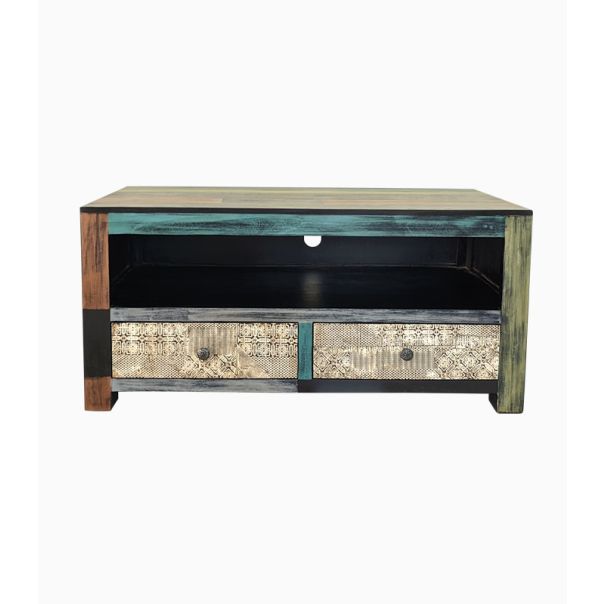 SUNČEVA DOLINA Tv komoda Estaa S / akacija puno drvo / ručno bojeno - GP611