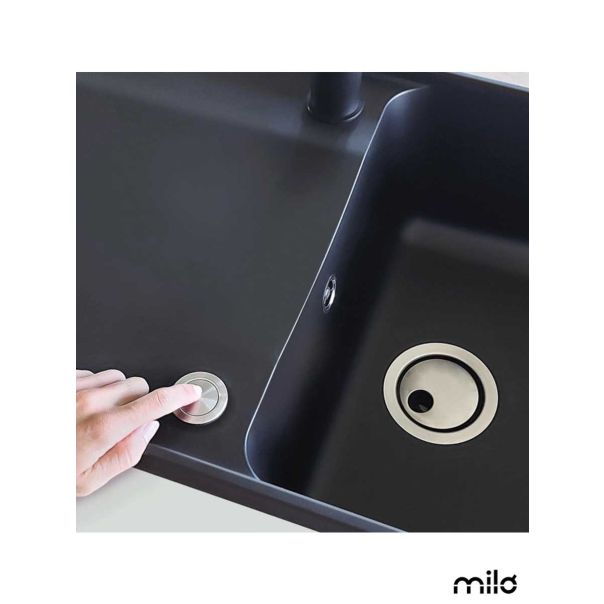 Milo Granitna sudopera PIU 46x52cm Lava stone ø90 - PIU.L.1KBO