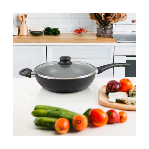 ZOTRIX Wok tiganj sa poklopcem granitni 28cm - n7513