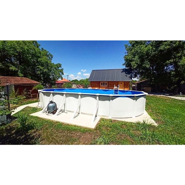 Gre Fidji Montažnni Bazen, Ovalni, 8.1x4.7x1.32m, Beli - 3337