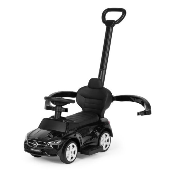 ECO TOYS Guralica sa interaktivnim volanom i ručkom Mercedes C class, crna - 668 BLACK