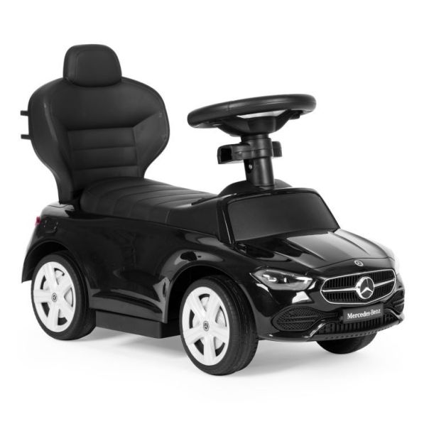 ECO TOYS Guralica sa interaktivnim volanom i ručkom Mercedes C class, crna - 668 BLACK