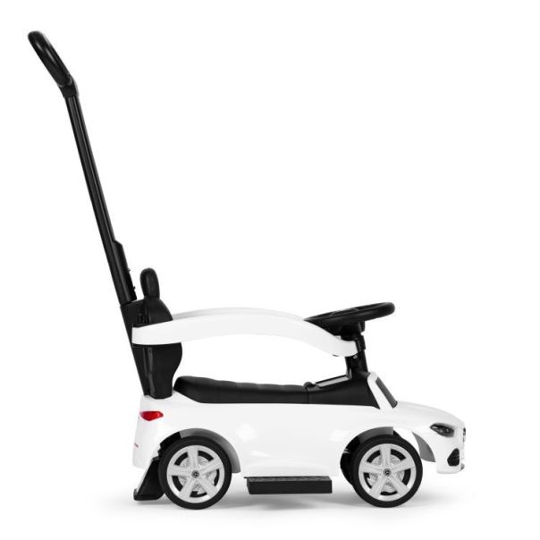 ECO TOYS Guralica sa interaktivnim volanom i ručkom Mercedes C class, bela - 668 WHITE