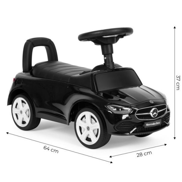 ECO TOYS Guralica sa interaktivnim volanom i zvucima Mercedes C class, crna - 667 BLACK