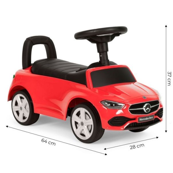 ECO TOYS Guralica sa interaktivnim volanom i zvucima Mercedes C class, crvena - 667 RED