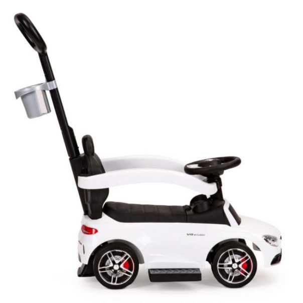 ECO TOYS Guralica za decu sa ručkom Mercedes, bela - 639WHITE