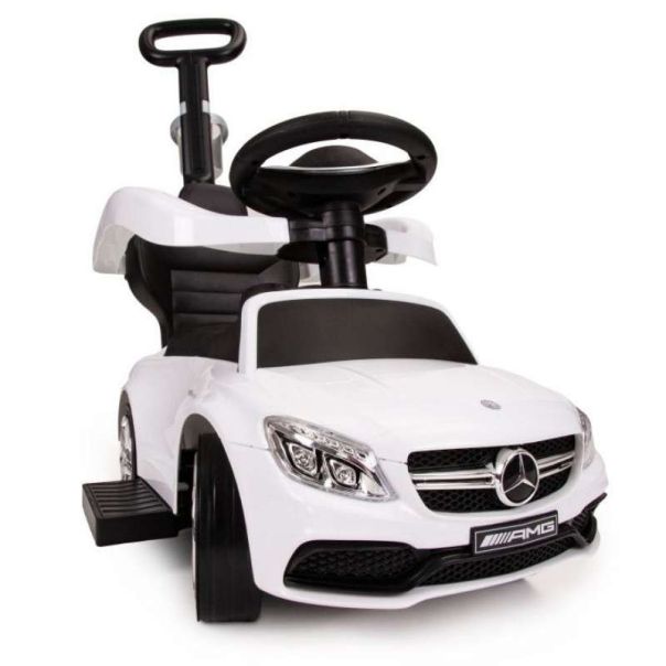 ECO TOYS Guralica za decu sa ručkom Mercedes, bela - 639WHITE