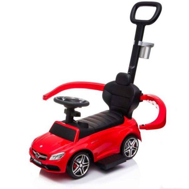 ECO TOYS Guralica za decu sa ručkom Mercedes, crvena - 639RED