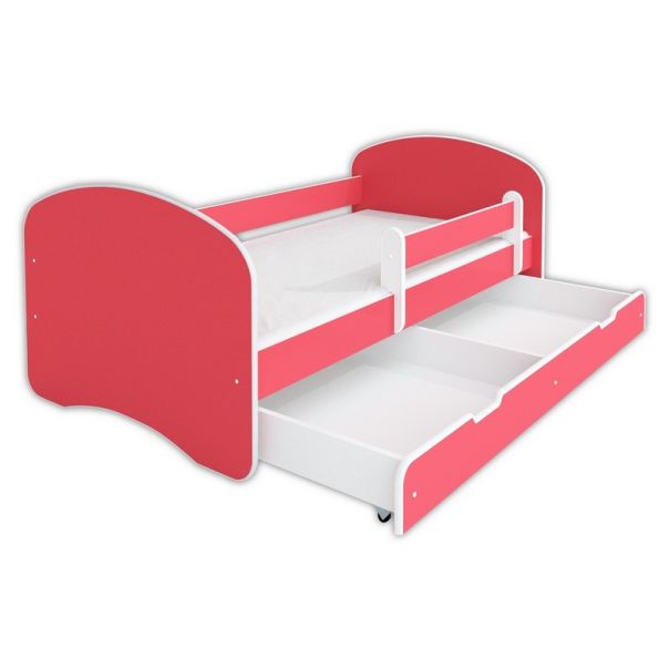 Krevet Sa Fiokom I Dušekom160X80 Happy III Crveni - 770012