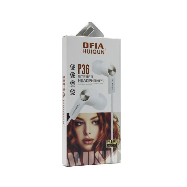 OFIA Slušalice za telefon 3.5mm P36, crna/siva - H385