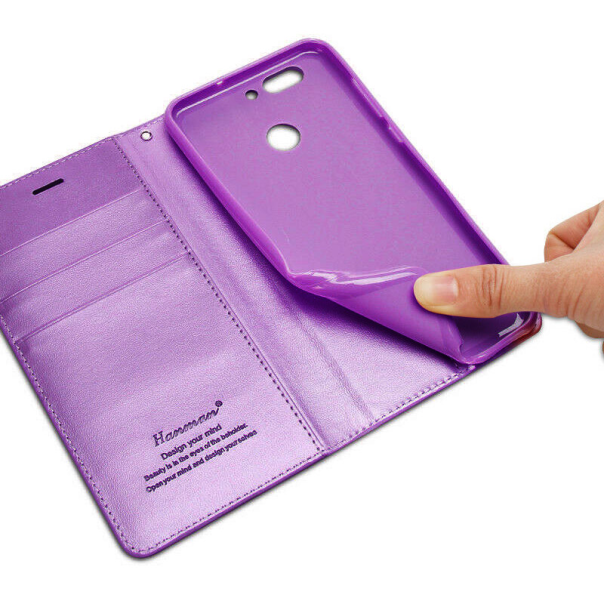 Maska za Huawei Honor View 20 ljubičasta na preklop Hanman Minor - 031605