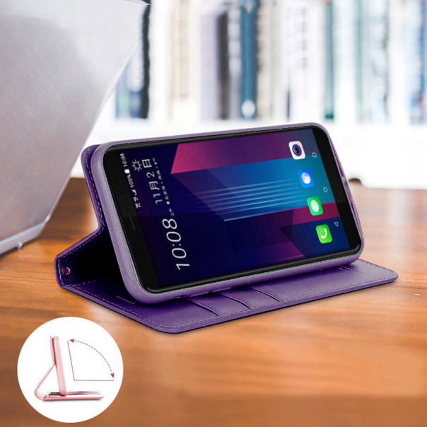 Maska za Huawei Honor View 20 ljubičasta na preklop Hanman Minor - 031605