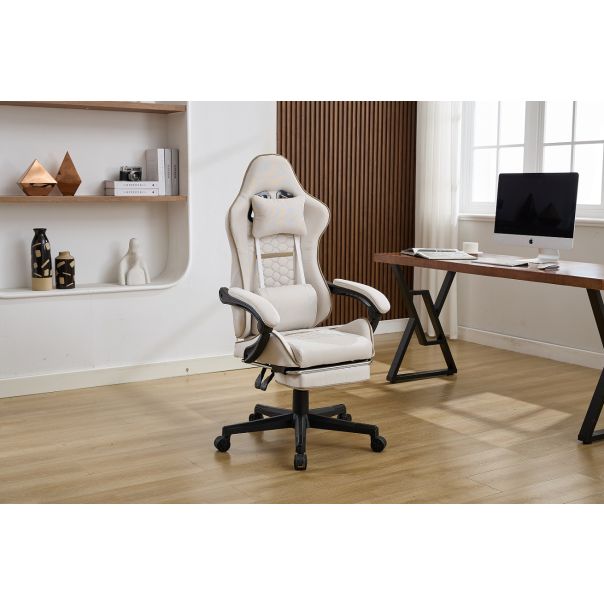 ePlayGame Gejmerska stolica HC-4095 FABRIC BEIGE bež - HC-4095 FABRIC BEIGE