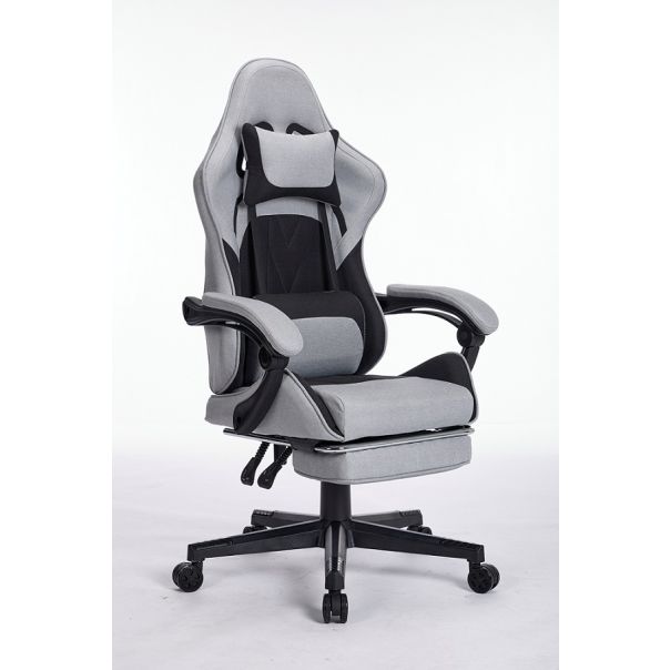 ePlayGame Gejmerska stolica HC-4095 FABRIC BG siva crna štof - HC-4095 FABRIC BG