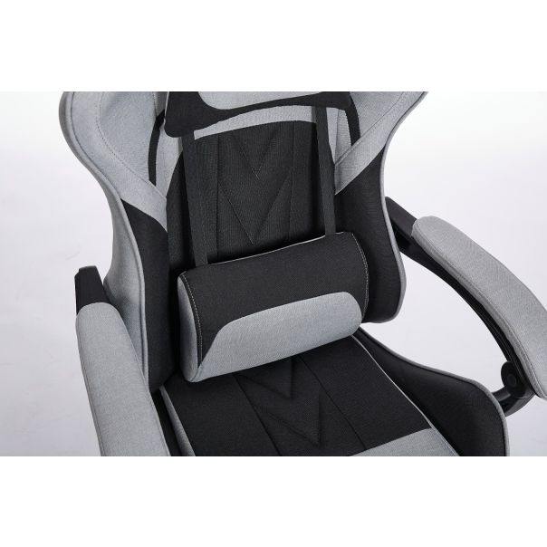 ePlayGame Gejmerska stolica HC-4095 FABRIC BG siva crna štof - HC-4095 FABRIC BG