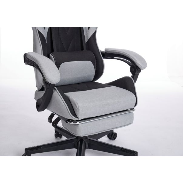 ePlayGame Gejmerska stolica HC-4095 FABRIC BG siva crna štof - HC-4095 FABRIC BG