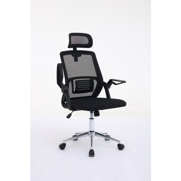 eHomeOffice Kancelarijska stolica do 120 kg - crna - HC-915