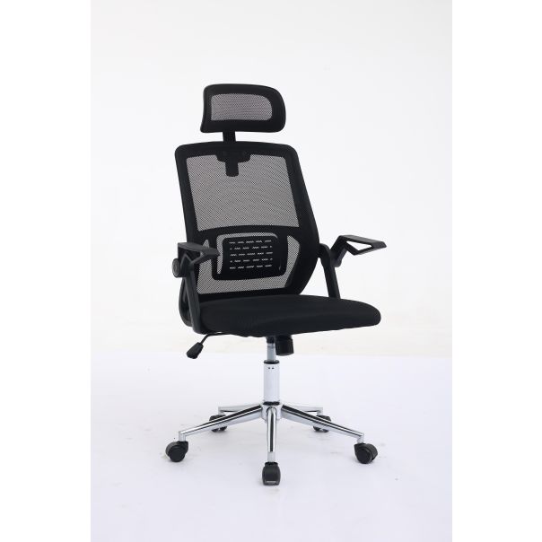 eHomeOffice Kancelarijska stolica do 120 kg - crna - HC-915