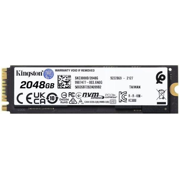 KINGSTON SSD M.2 2TB KC3000 NVMe PCle 4.0x4 - HD018
