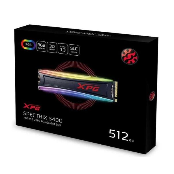 A-DATA 512GB M.2 PCIe Gen3 x4 XPG SPECTRIX S40G RGB AS40G-512GT-C SSD ...