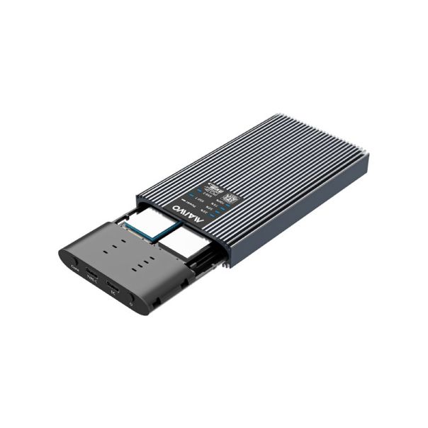 MAIWO Externo dual klon Kućište USB-C na 2 x M.2 NVMe/SATA SSD, K2022CL - HDD03801