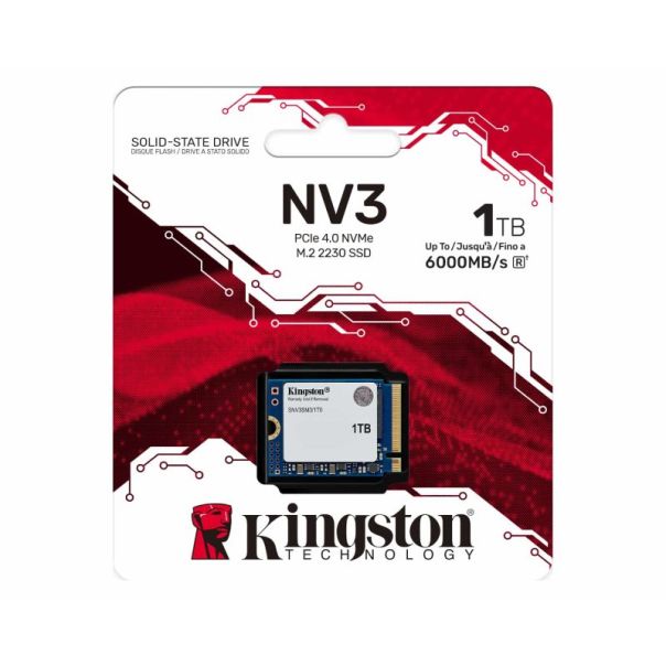 KINGSTON 1TB M.2 2230 NVMe SNV3SM3/1T0 series NV3 SSD - SNV3SM3-1T0