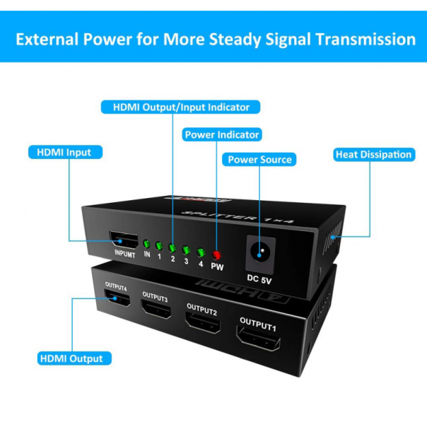HDMI Spliter 4 porta JWD-H14 - 77959