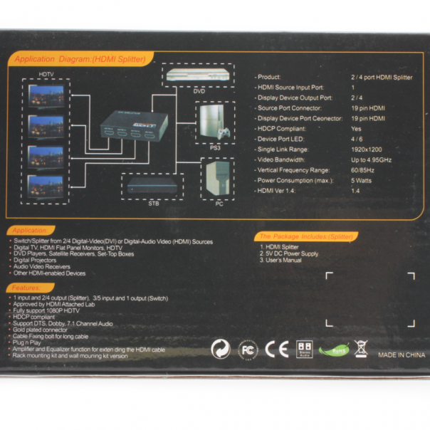 HDMI Spliter 4 porta JWD-H14 - 77959