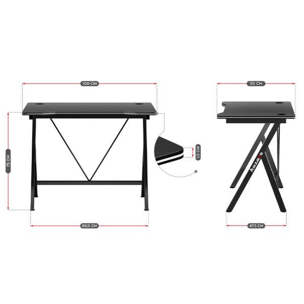 Huzaro Hero 1.4 Crni Gaming sto - 1344-1-1-1