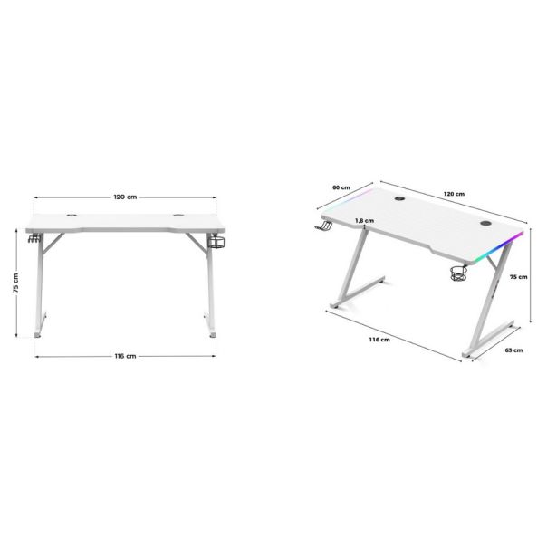 Huzaro Hero 2.5 RGB Beli Gaming sto - 1756