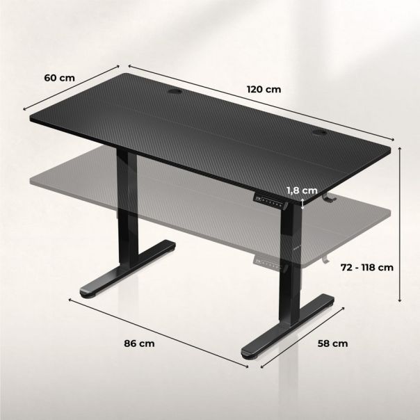 Huzaro Hero 8.2 Električni Gaming sto - 1255-1-1