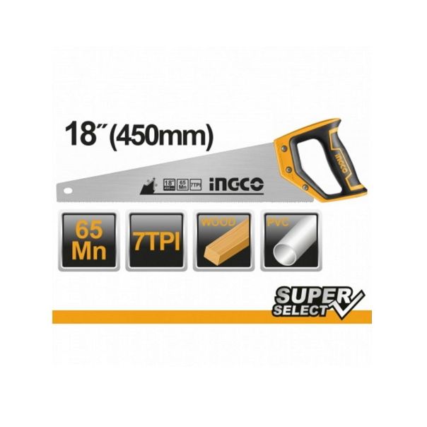 Ingco ručna testera 450mm HHAS15450 - 13264-1