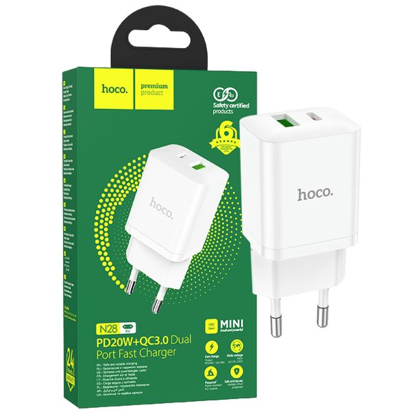 hoco. Punjač kućni, brzi, PD20W, QC3.0 - N28 Founder - 34827