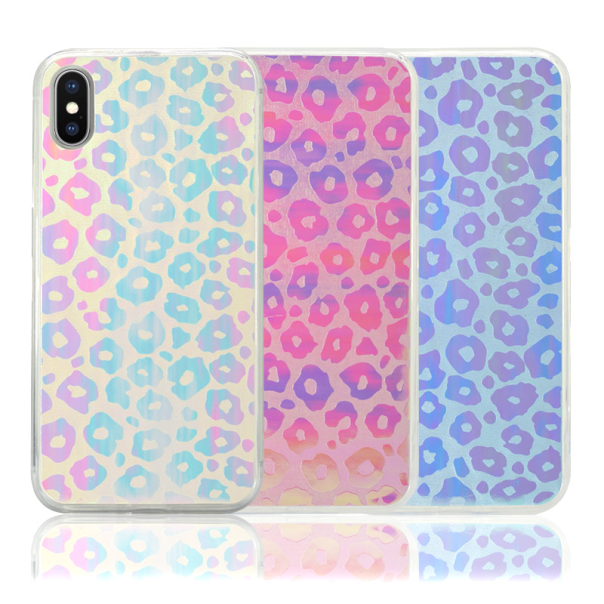 Maska za iPhone XS Max plava Hologram 3D Leopard - 035766