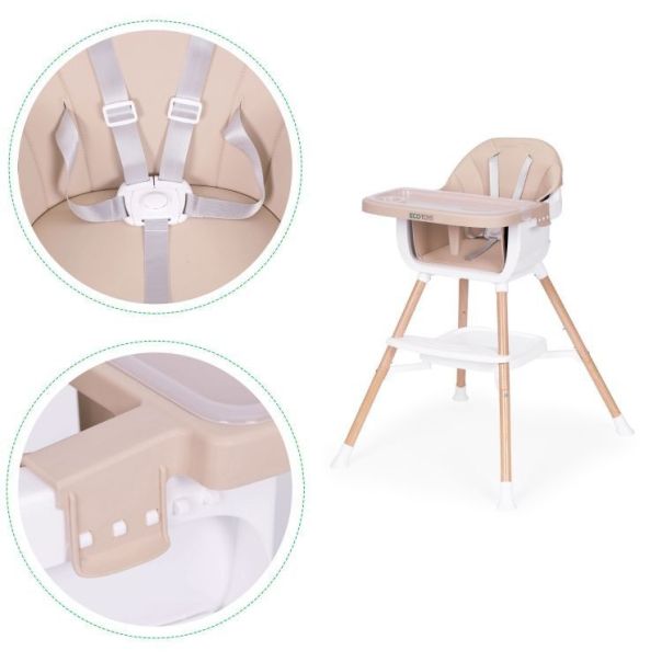 ECO TOYS Hranilica za bebe 2u1, bež - HC508 BEIGE
