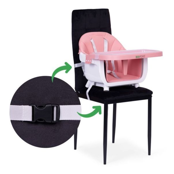 ECO TOYS Hranilica za bebe 2u1, pink - HC508 PINK