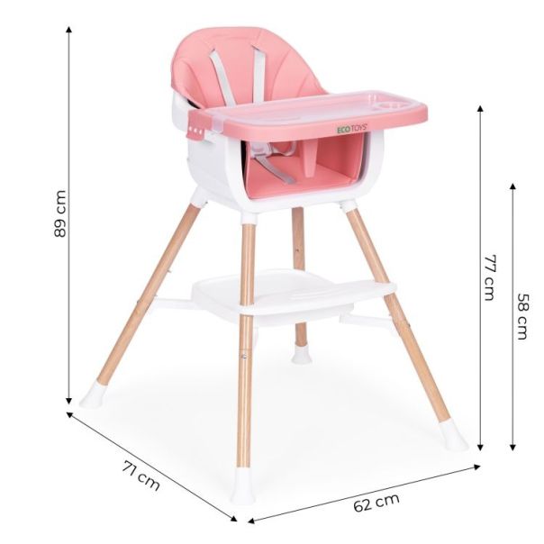 ECO TOYS Hranilica za bebe 2u1, pink - HC508 PINK