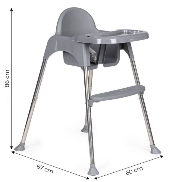 ECO TOYS Hranilica za bebe 2u1, siva - HC-135 GRAY