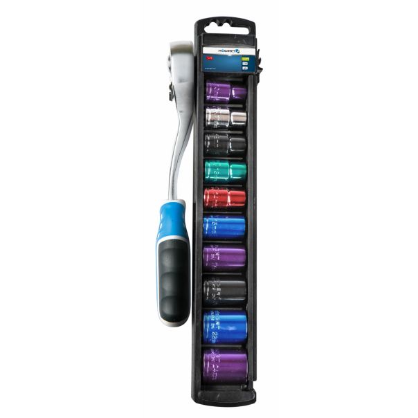 HOGERT Set nasadnih ključeva s račnom od 11 delova 1/2