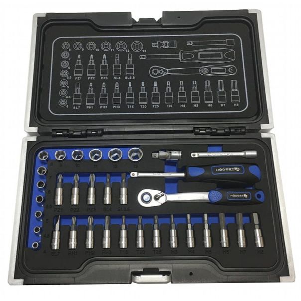 HOGERT Set alata bitovi i nasadni ključevi od 34 kom - HT1R464
