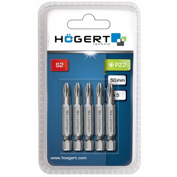 HOGERT Bit PZ2 50 mm blister 5 kom - HT1S322