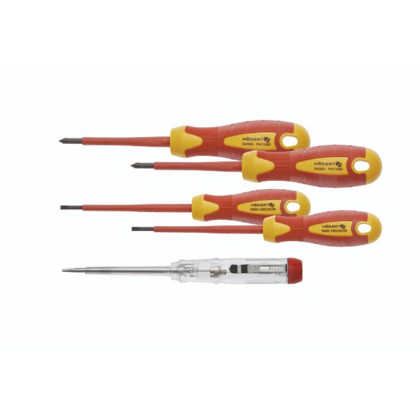 HOGERT Set izolovanih odvijača 1000 v VDE 5 delova - HT1S994