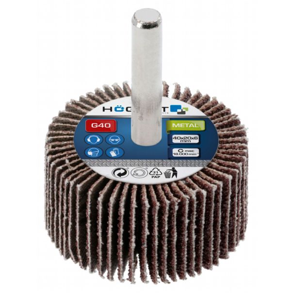HOGERT Brusni točak na osovini 40 x 20 x 6 mm P40 - HT8D001