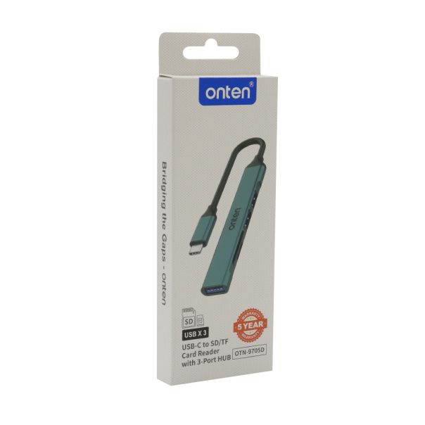 Hub USB Type-C sa 3 porta USB 2.0 + čitač kartica SD/TF (OTN-9705D) Onten - EP2923396